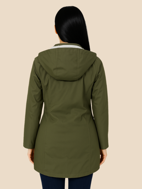 Janna | Kobiecy płaszcz przeciwdeszczowy z kapturem w stylu Lekki