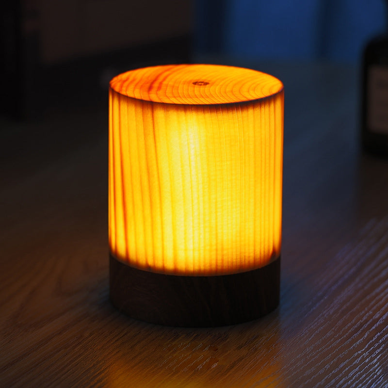 Elegancka lampa stołowa LED – WoodGlow