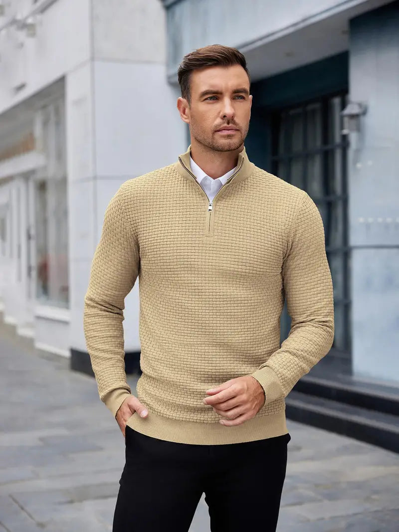 Jayden | Stylowy Męski Sweter z Suwakiem