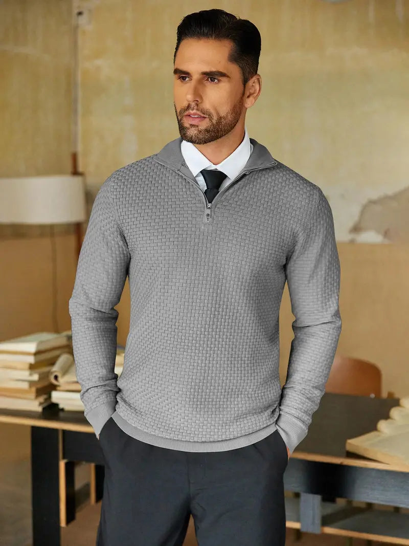 Jayden | Stylowy Męski Sweter z Suwakiem