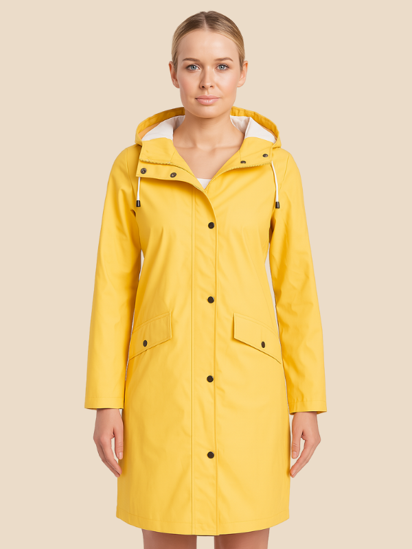 Janna | Kobiecy płaszcz przeciwdeszczowy z kapturem w stylu Lekki