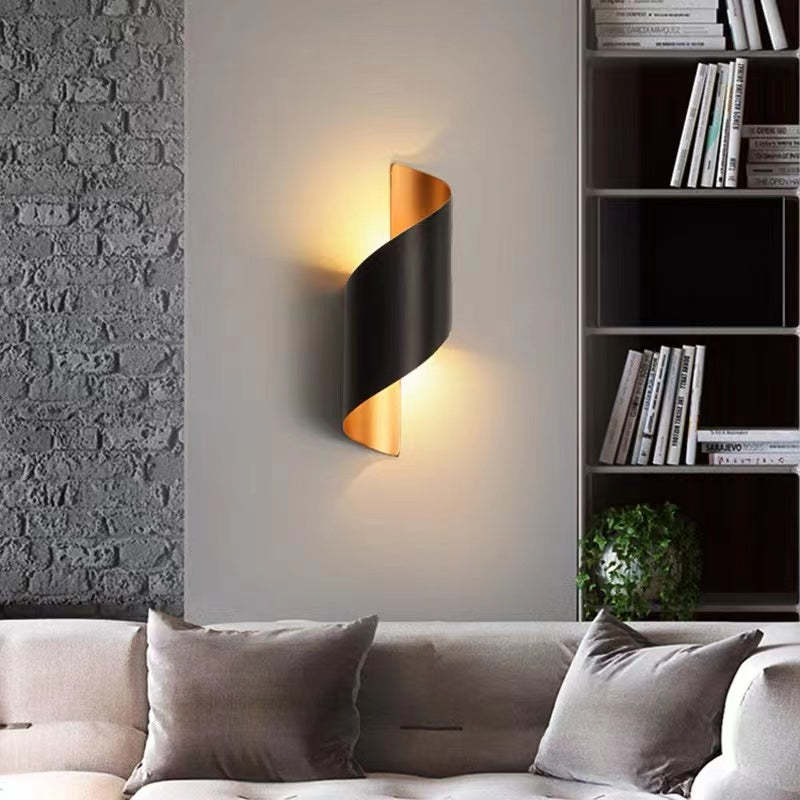 Nowoczesna lampa ścienna LED w kształcie spirali - TwistLight