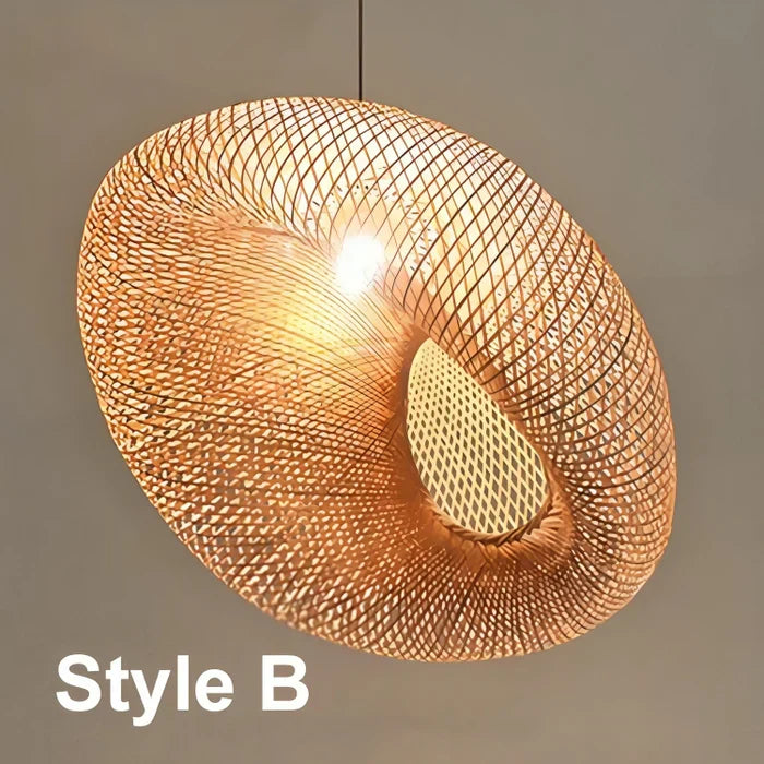 Stylowa Lampa Wisząca z Rattanu - NaturGlow