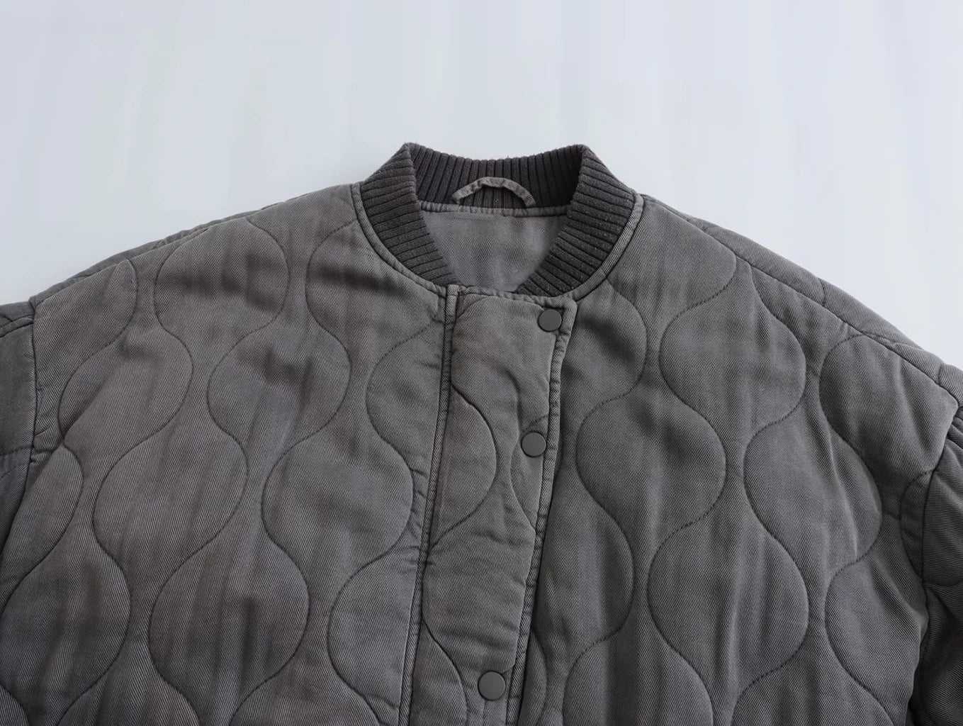 Damska Pikowana Kurtka Bomber - Casual Styl
