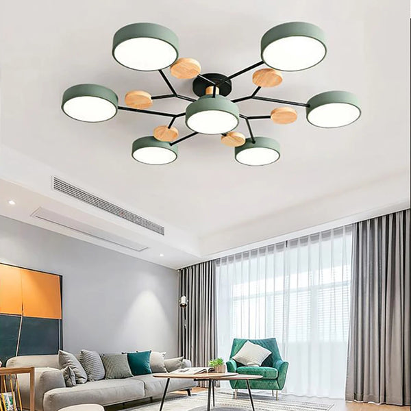 Elegancka Lampa Sufitowa z Ręcznie Wykończonymi Elementami
