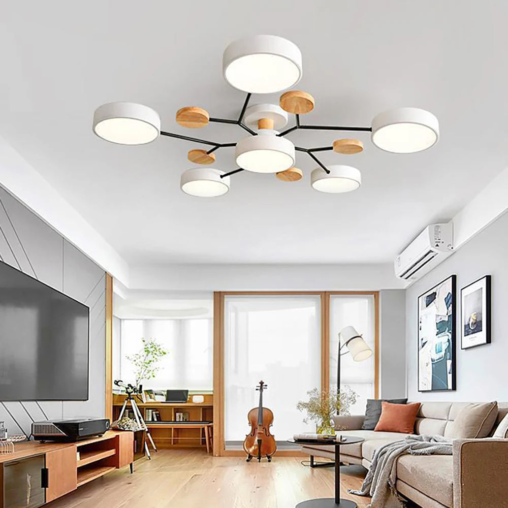Elegancka Lampa Sufitowa z Ręcznie Wykończonymi Elementami