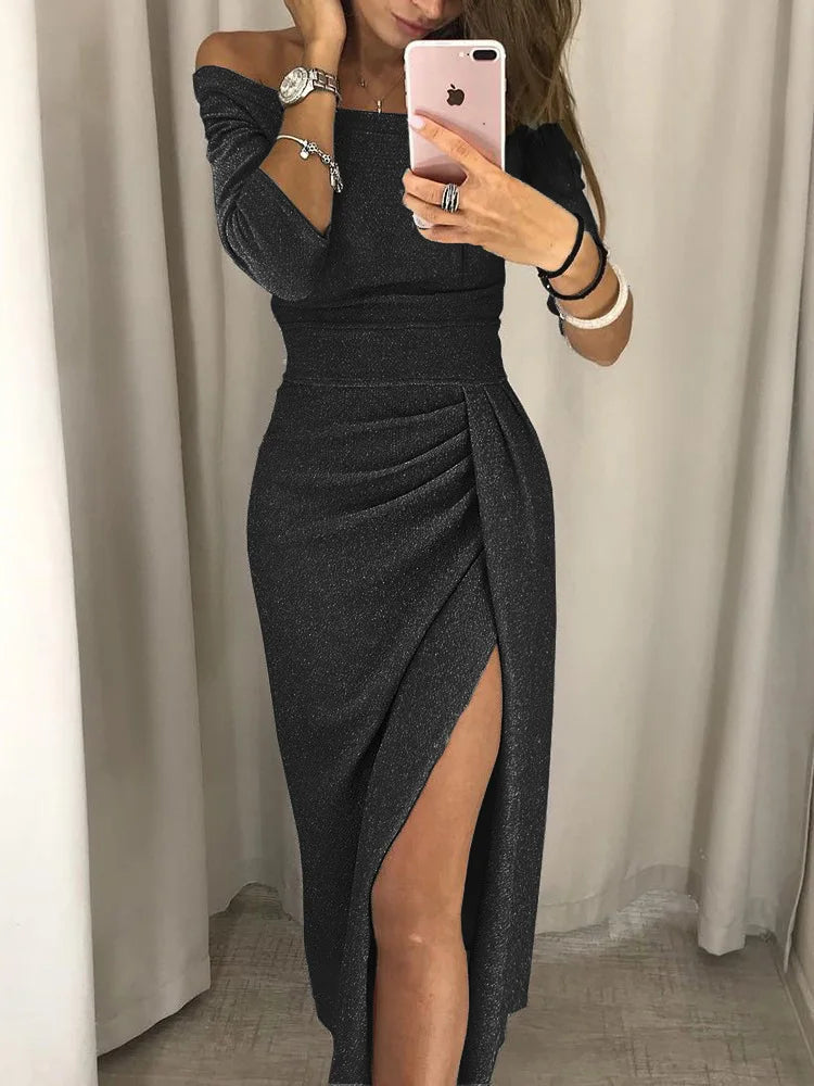 ANNA | Elegancka Sukienka z Pailletten