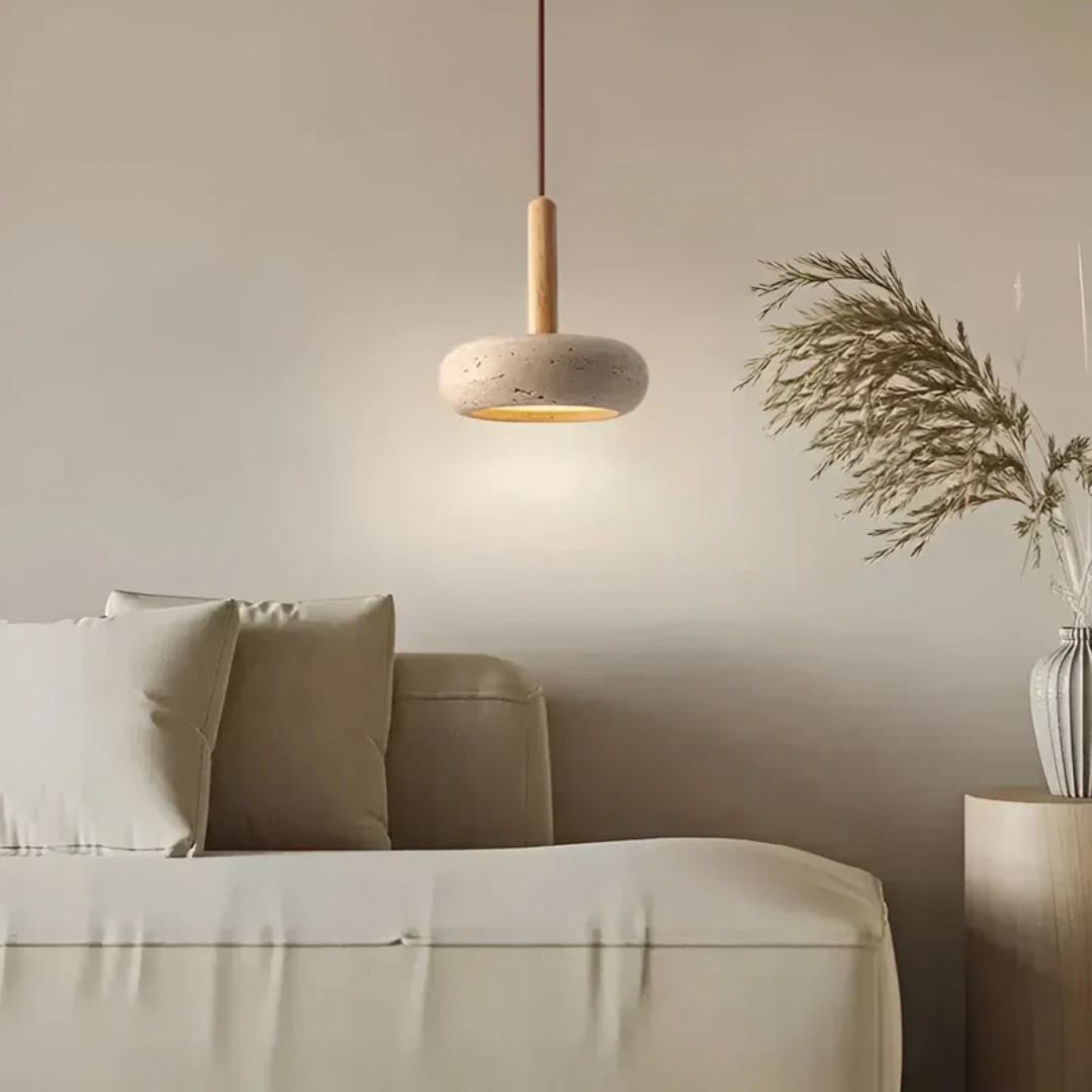 TranquilHalo - Retro Japońska Lampa Sufitowa LED