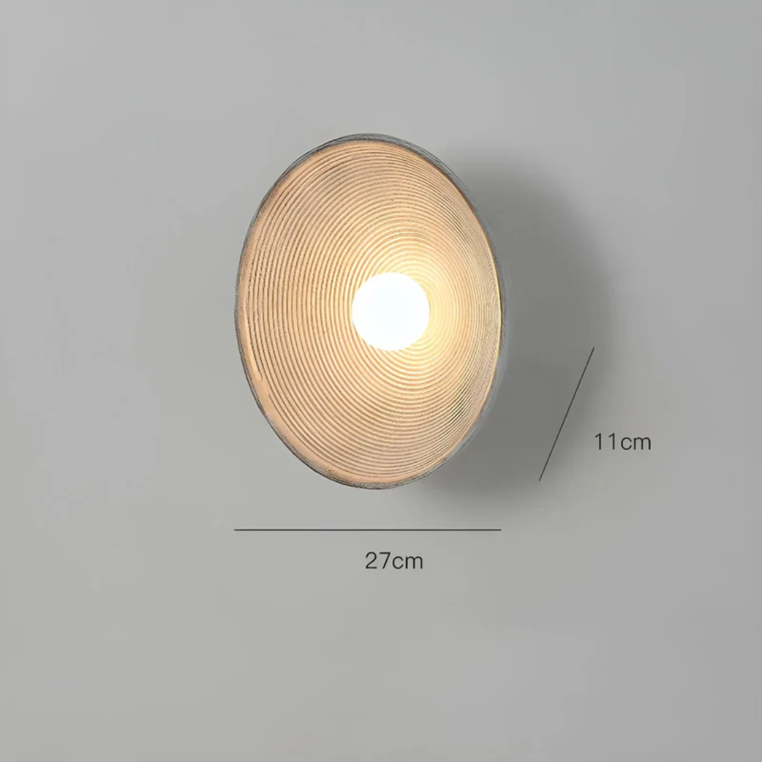 Japońska lampa ścienna Wabi-Sabi - ZenGlow Okrągła