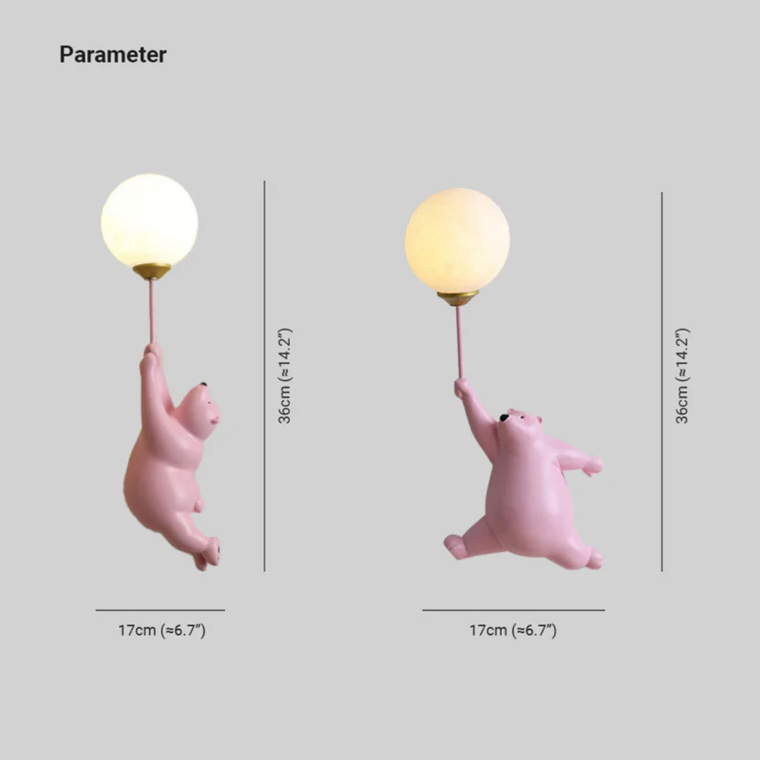 LED Ścienna Lampa w Kształcie Misia - TeddyGlow