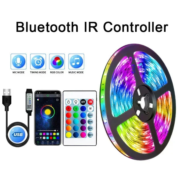 RGB LED USB Pasek - Zmiennokolorowe Oświetlenie do Dekoracji Wnętrz i Podświetlenia Telewizora
