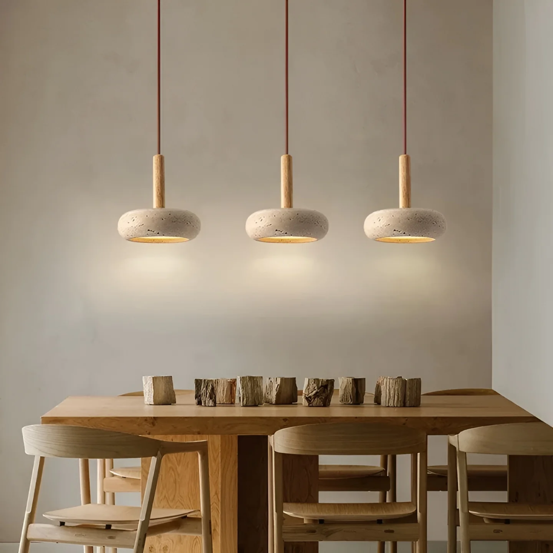 TranquilHalo - Retro Japońska Lampa Sufitowa LED