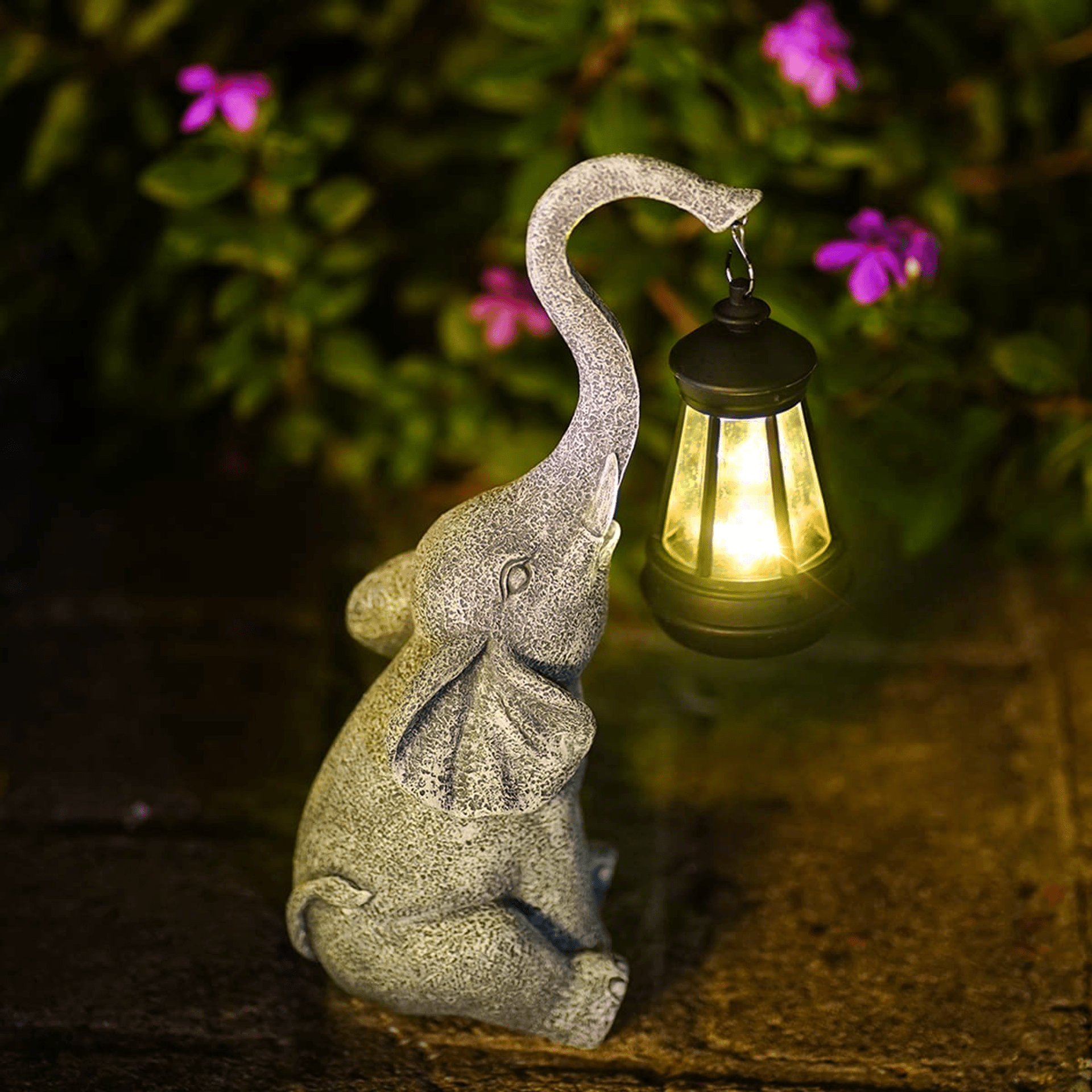 Elephant Glow - Nastrojowa lampa solarna do ogrodu