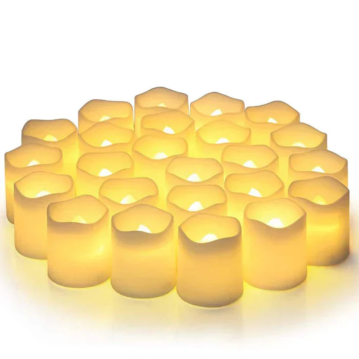 GlowFlicker - Zestaw 24 bezpłomieniowych świec LED