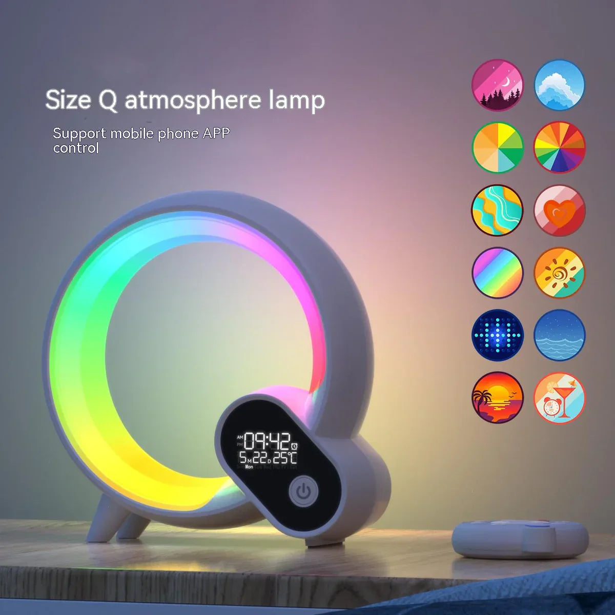 Liora - Inteligentna lampka nocna z białym szumem i kolorową iluminacją
