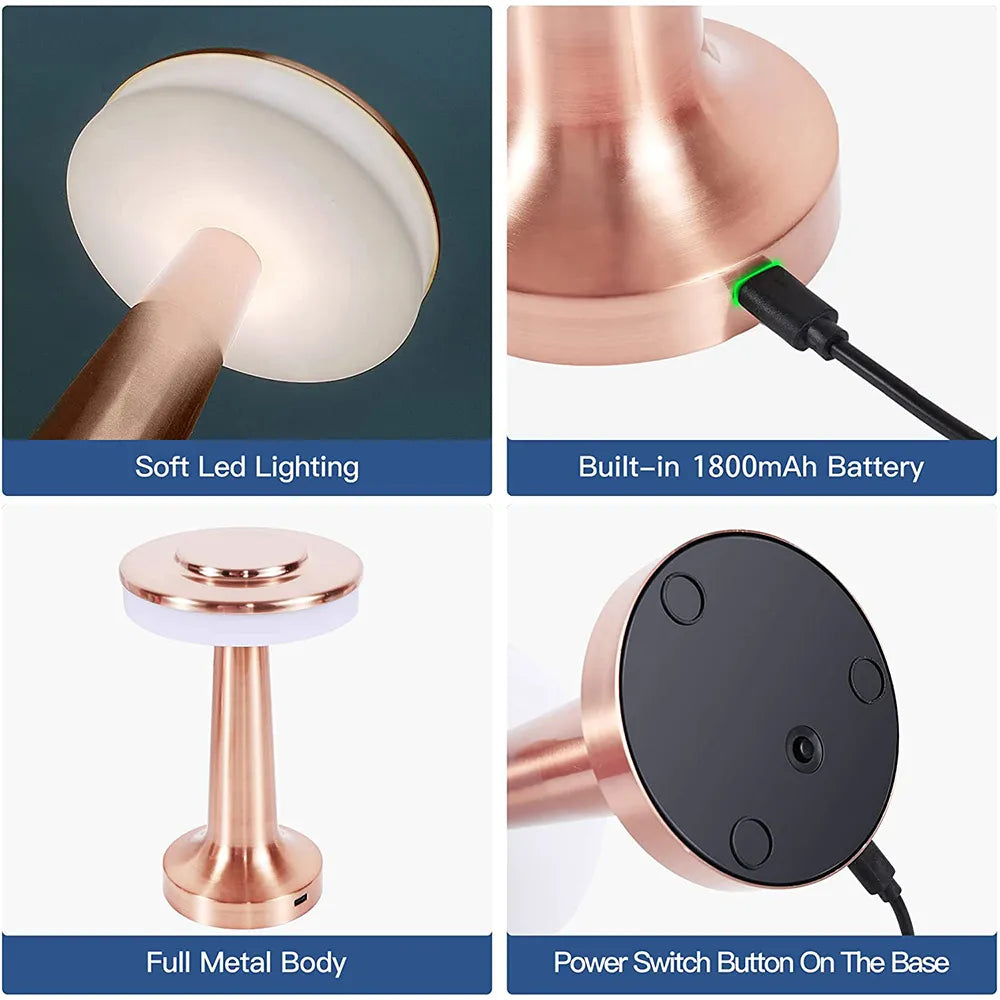 Klasyczna Przenośna Lampa LED Bezprzewodowa – LumiCrest