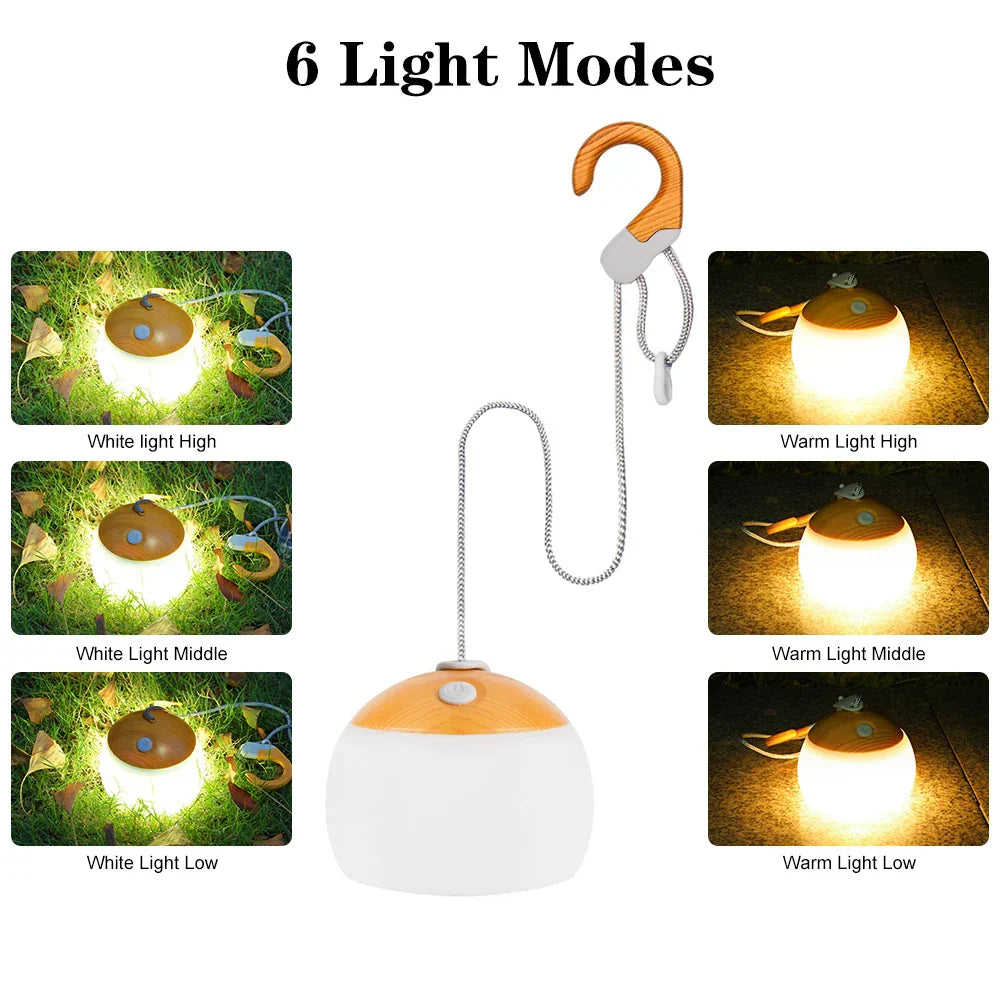 CampGlow Retro USB Rechargeable Camping Lamp
