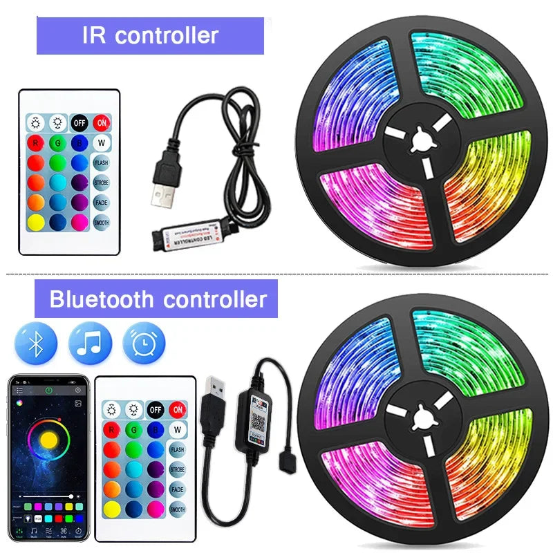 RGB LED USB Pasek - Zmiennokolorowe Oświetlenie do Dekoracji Wnętrz i Podświetlenia Telewizora