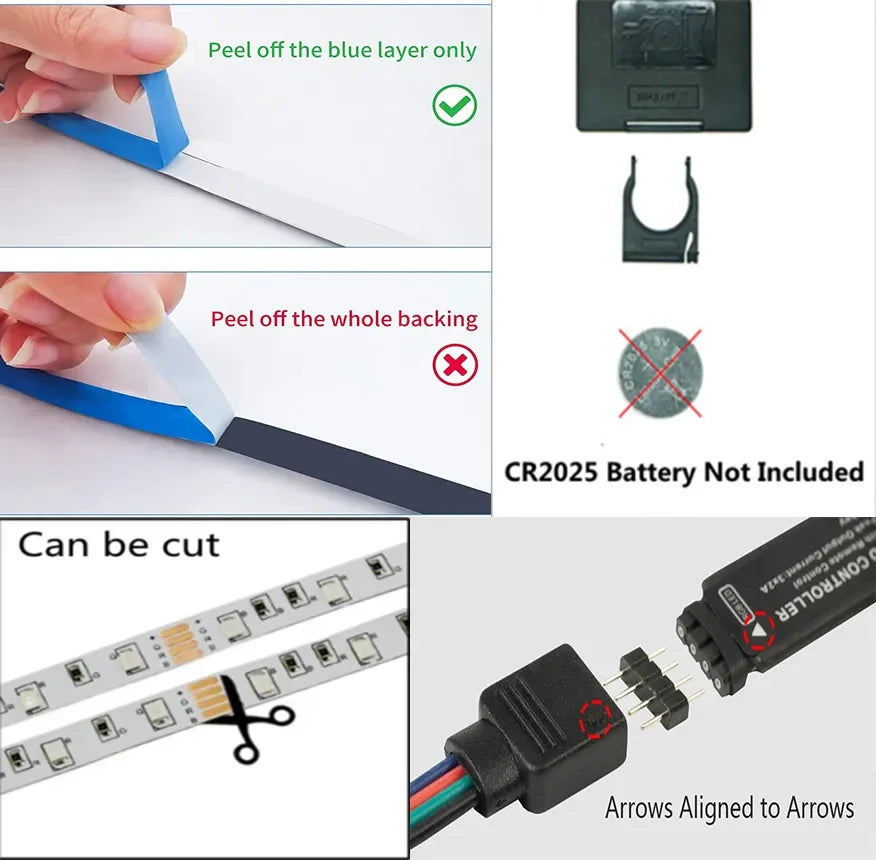RGB LED USB Pasek - Zmiennokolorowe Oświetlenie do Dekoracji Wnętrz i Podświetlenia Telewizora