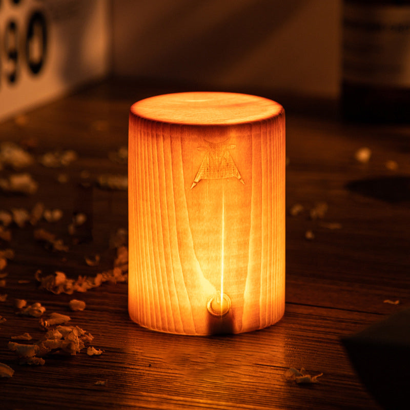 Elegancka lampa stołowa LED – WoodGlow