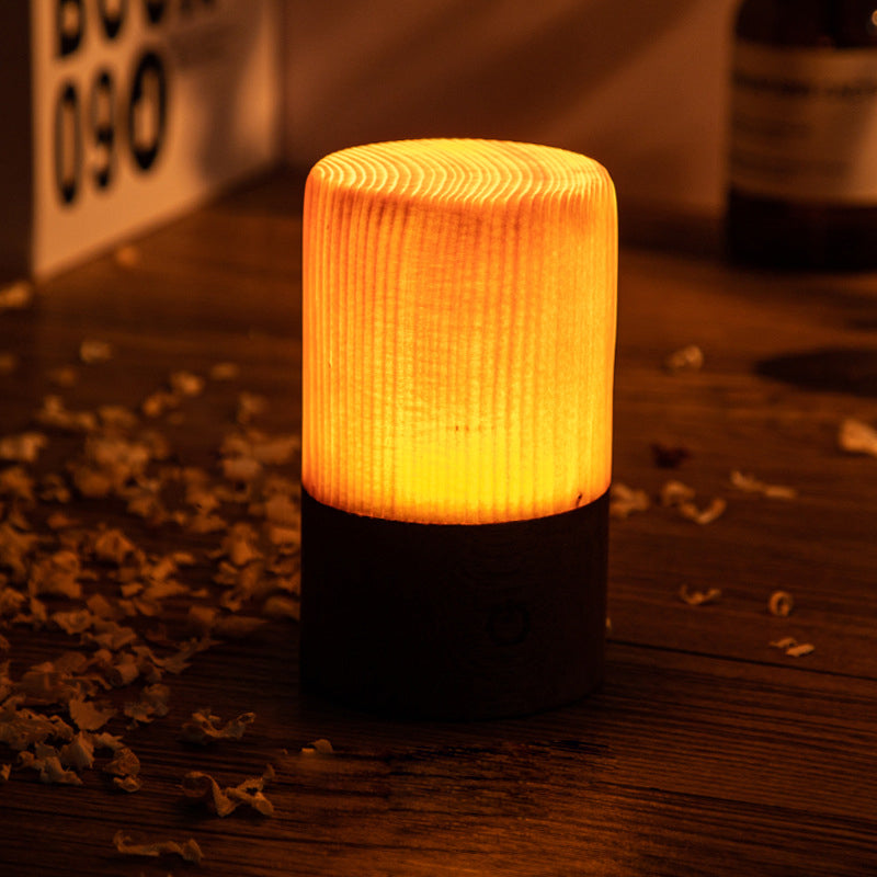 Elegancka lampa stołowa LED – WoodGlow