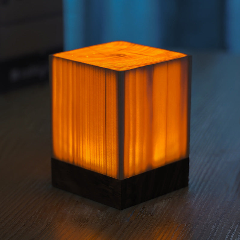 Elegancka lampa stołowa LED – WoodGlow