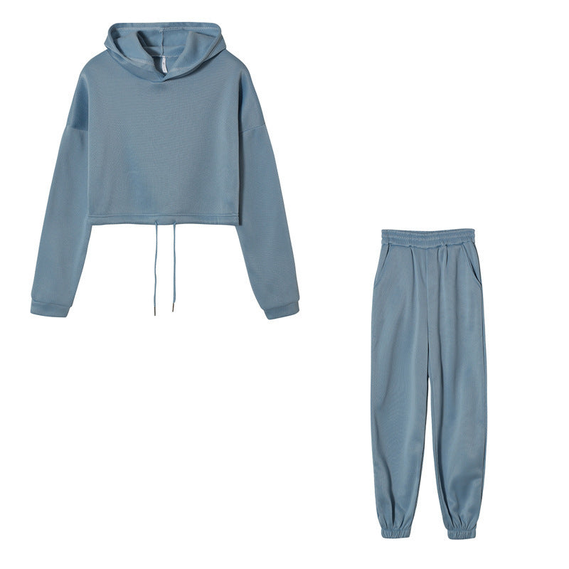 Lisa - Stylowy zestaw loungewear z krótką bluzą i spodniami dresowymi