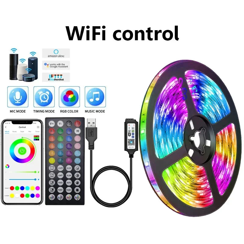 RGB LED USB Pasek - Zmiennokolorowe Oświetlenie do Dekoracji Wnętrz i Podświetlenia Telewizora