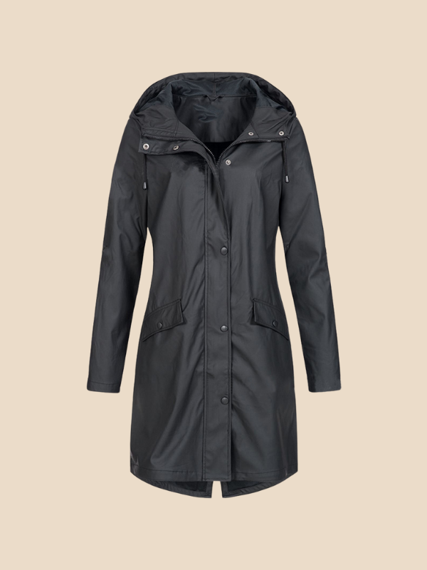 Janna | Kobiecy płaszcz przeciwdeszczowy z kapturem w stylu Lekki