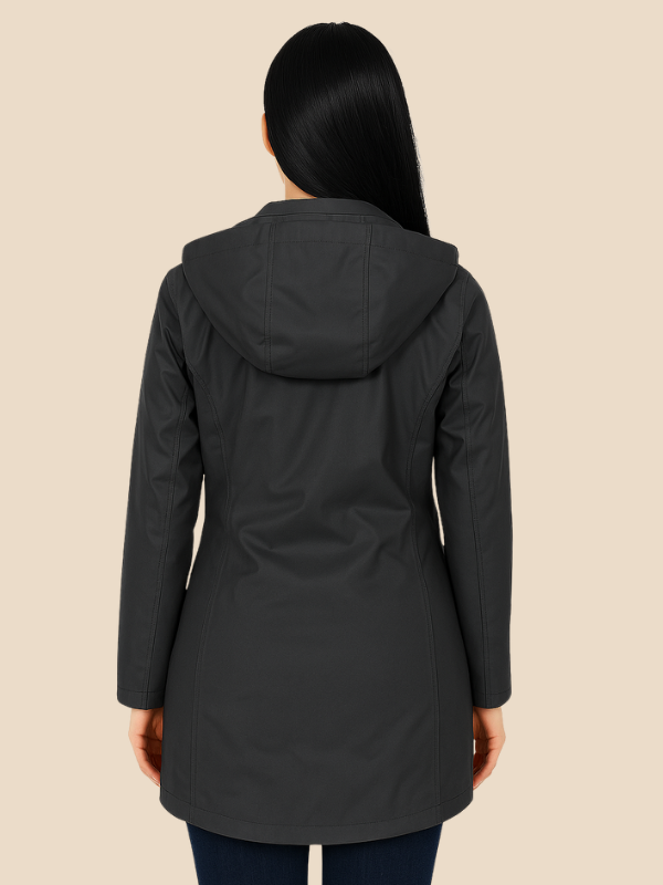 Janna | Kobiecy płaszcz przeciwdeszczowy z kapturem w stylu Lekki