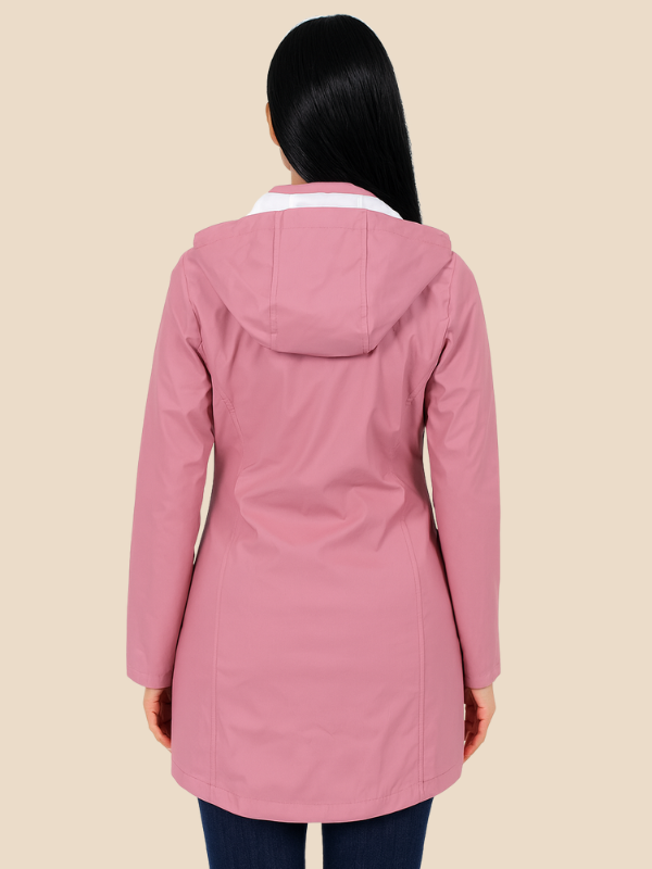 Janna | Kobiecy płaszcz przeciwdeszczowy z kapturem w stylu Lekki