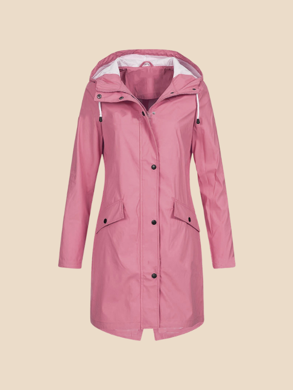 Janna | Kobiecy płaszcz przeciwdeszczowy z kapturem w stylu Lekki