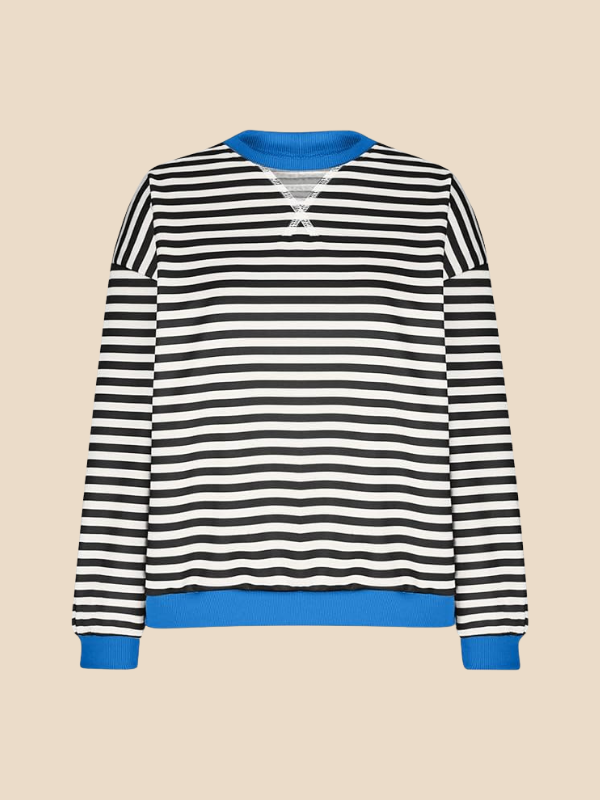 Mabel | Kobiecy sweter w paski o oversize'owym kroju