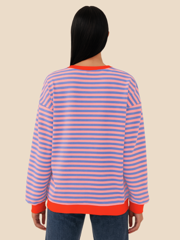 Mabel | Kobiecy sweter w paski o oversize'owym kroju