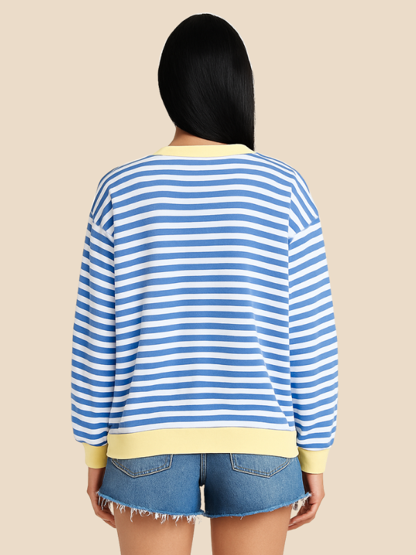 Mabel | Kobiecy sweter w paski o oversize'owym kroju