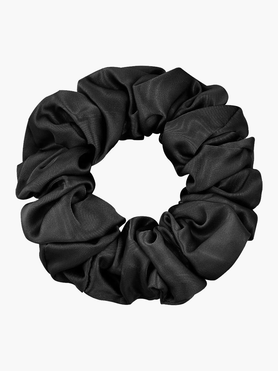 VelvetSilk - Jedwabne gumki do włosów w odcieniu Midnight (3,5 cm)