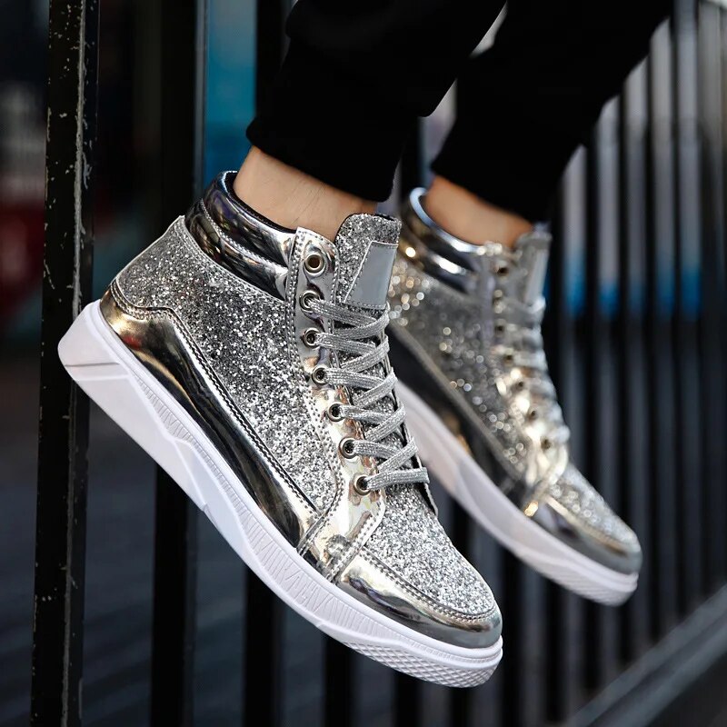 StijlForce | Męskie Sneakersy z Lśniącym Wykończeniem