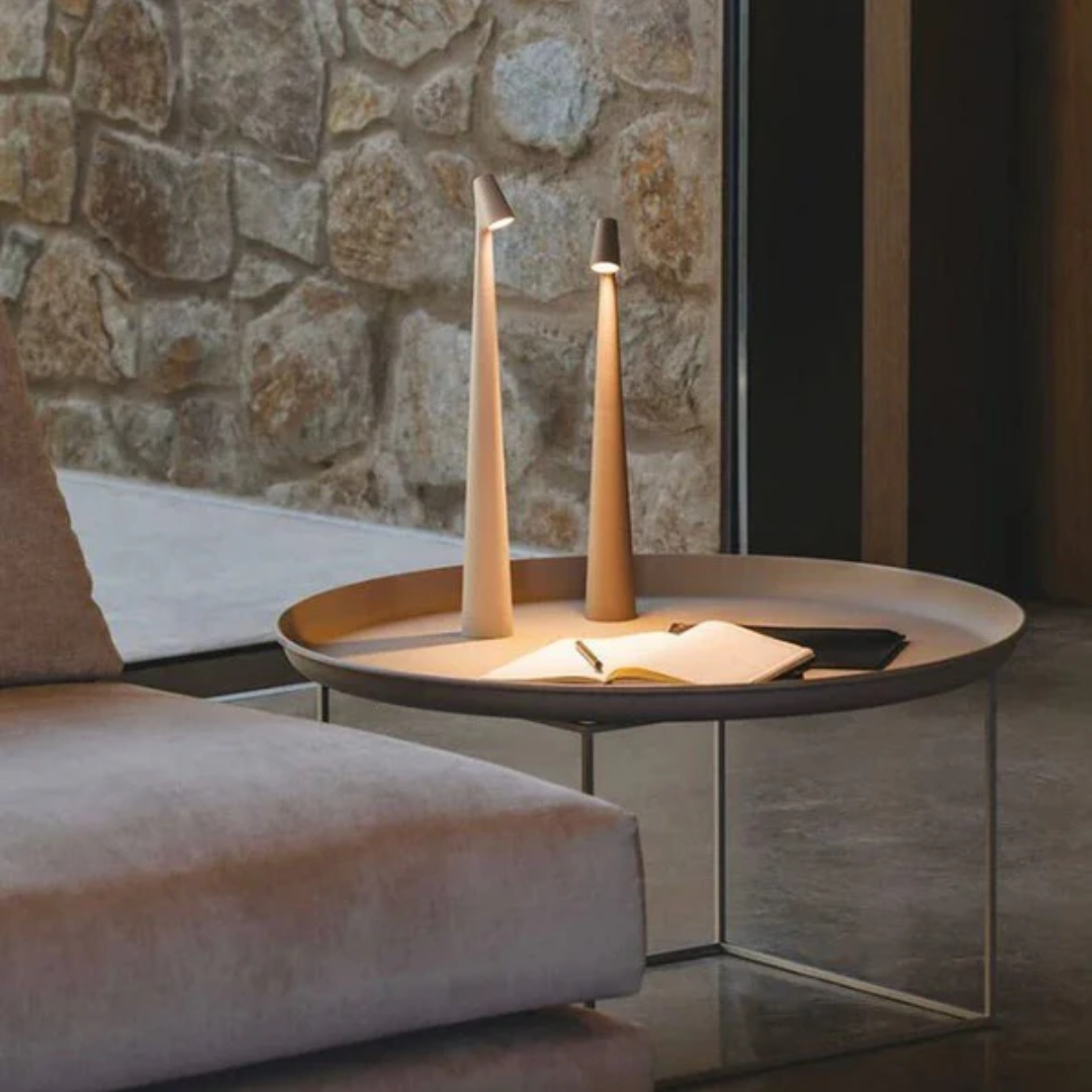 Bezprzewodowa Lampa Stołowa LED w Stylu Skandynawskim - Minimalistyczny Design