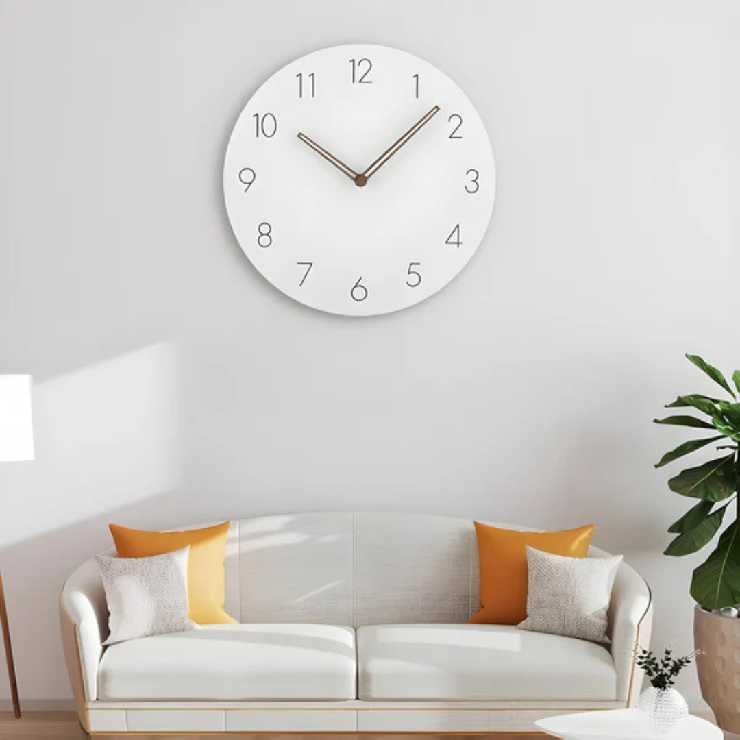 Minimalistyczny i elegancki drewniany zegar ścienny