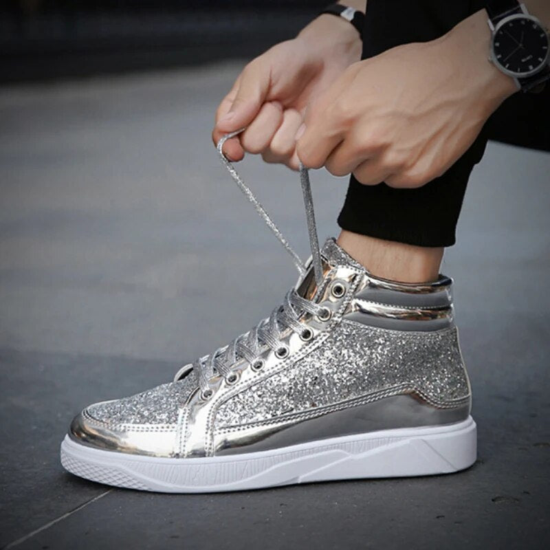 StijlForce | Męskie Sneakersy z Lśniącym Wykończeniem