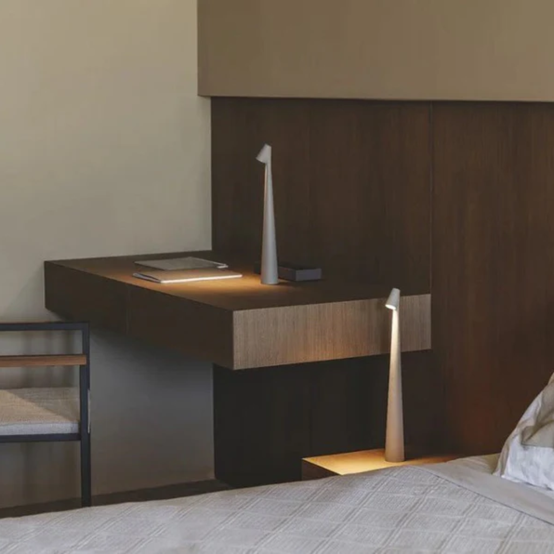 Bezprzewodowa Lampa Stołowa LED w Stylu Skandynawskim - Minimalistyczny Design