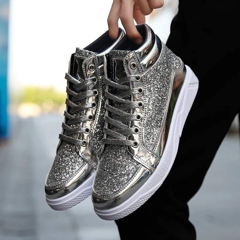 StijlForce | Męskie Sneakersy z Lśniącym Wykończeniem