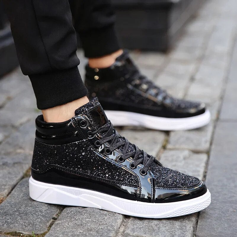StijlForce | Męskie Sneakersy z Lśniącym Wykończeniem
