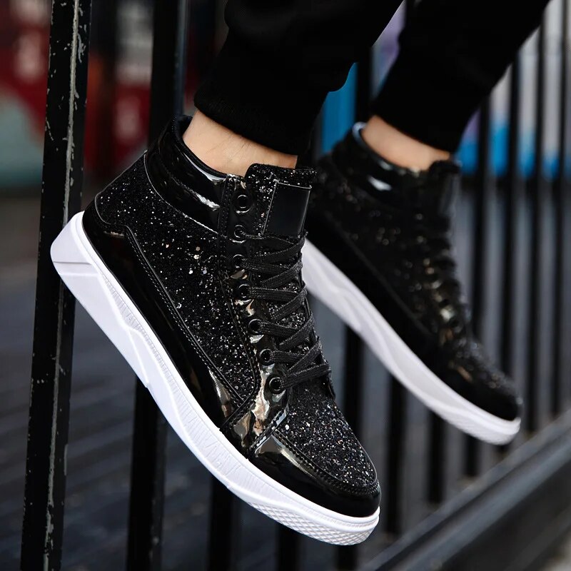 StijlForce | Męskie Sneakersy z Lśniącym Wykończeniem