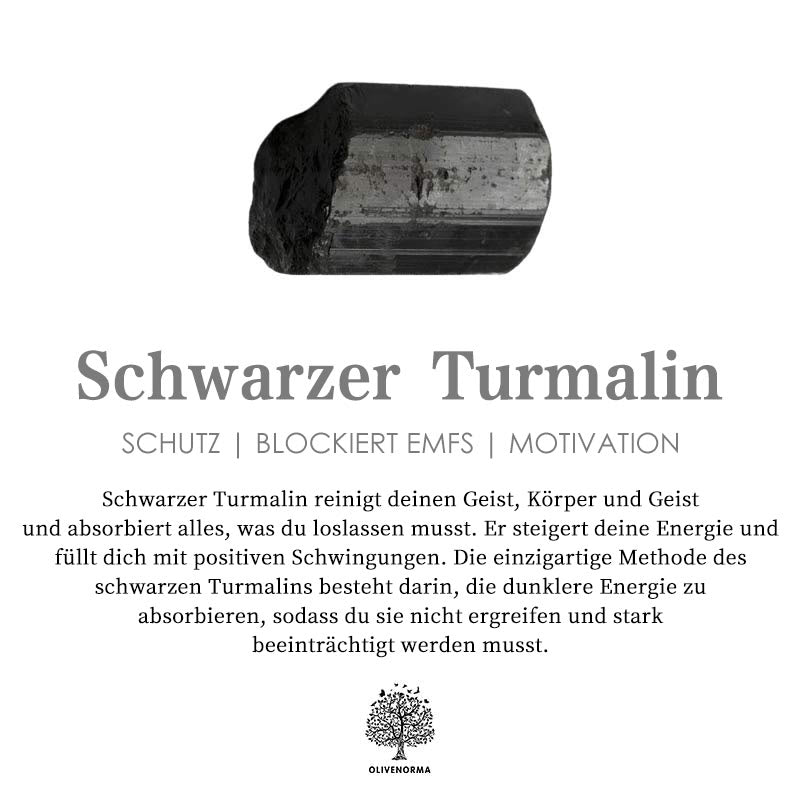 8mm Czarny Turmalin Wolframowy Pierścień - Ares