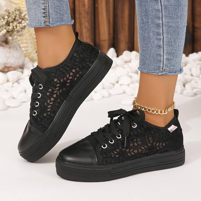 LOUISE | Eleganckie i przewiewne koronkowe sneakersy
