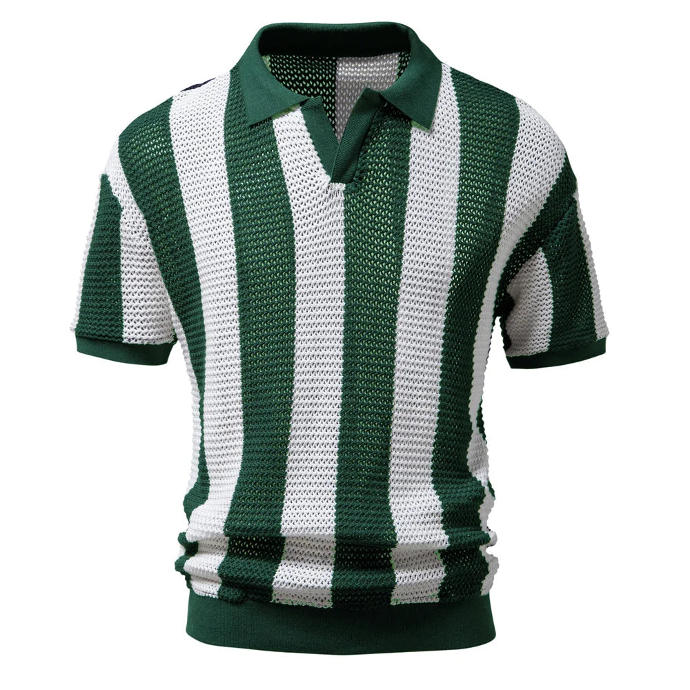 TIMON | Męska polo w paski - Modny styl