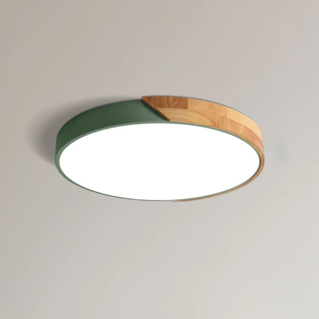 Delos - Skandynawska Drewniana Lampa sufitowa LED