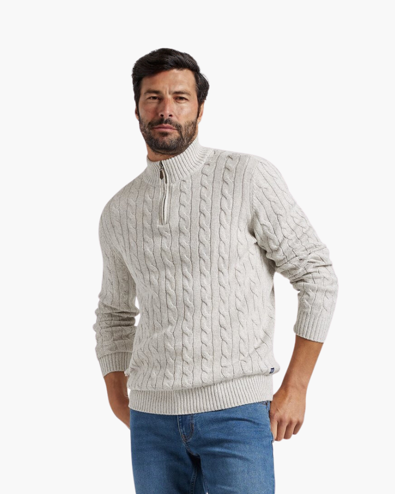 Sweter Verbier z półsurowym zamkiem błyskawicznym