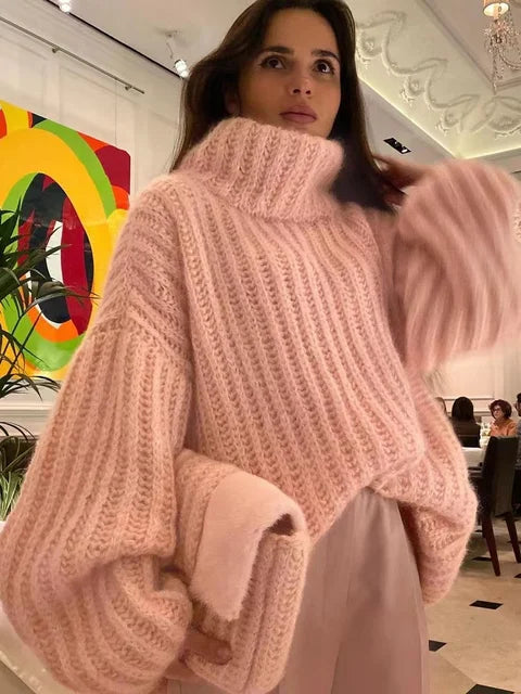 LINDE | Klasyczny sweter damski z eleganckim wykończeniem
